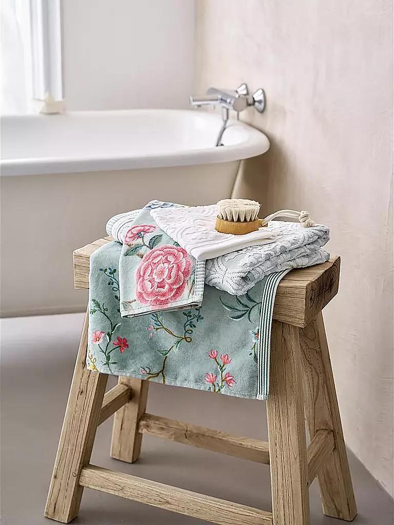 PIP STUDIO | Serviette LES FLEURS 55x100cm Bleu | Bleu clair