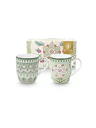 PIP STUDIO | Set de 2 petits mugs à anse LILY & LOTUS 145ml Vert clair | Vert clair