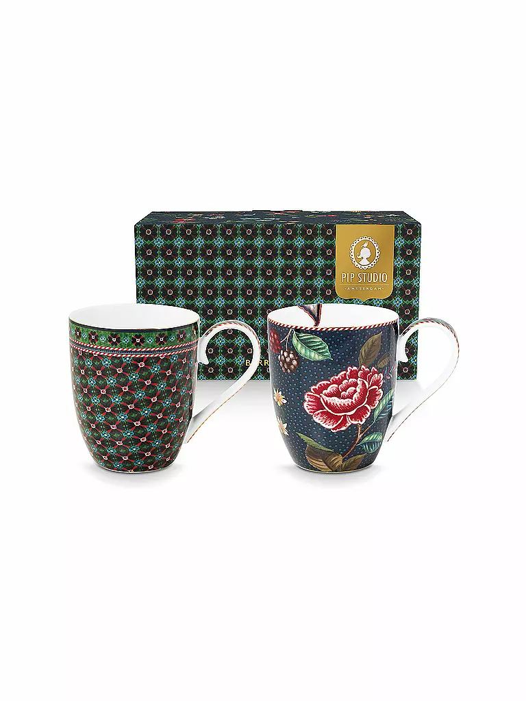 PIP STUDIO | Set de 2 tasses à anse BERRY BLUES 450ml Large Blue | 