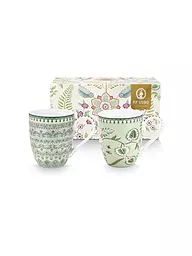 PIP STUDIO | Set de 2 tasses à anse XLarge LILY & LOTUS 450ml Vert clair | Vert clair