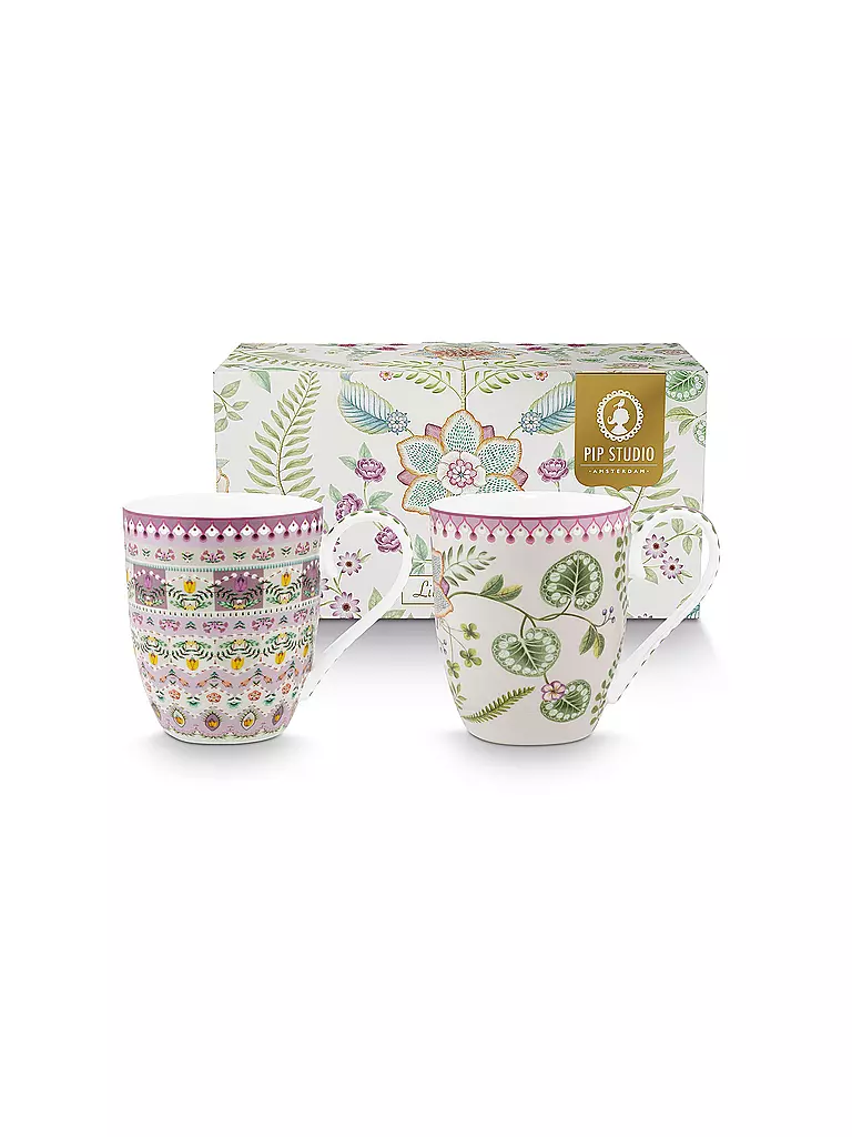 PIP STUDIO | Set de 2 tasses à anse XLarge LILY & LOTUS 450ml | lila