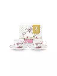 PIP STUDIO | Tasse à expresso avec soucoupe, lot de 2, 120 ml JOLIE DOTS Or/Rose | Blanc