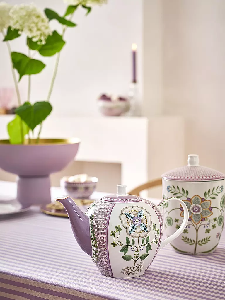 PIP STUDIO | Théière Large LILY & LOTUS 1,6l Tiles Lilac | 