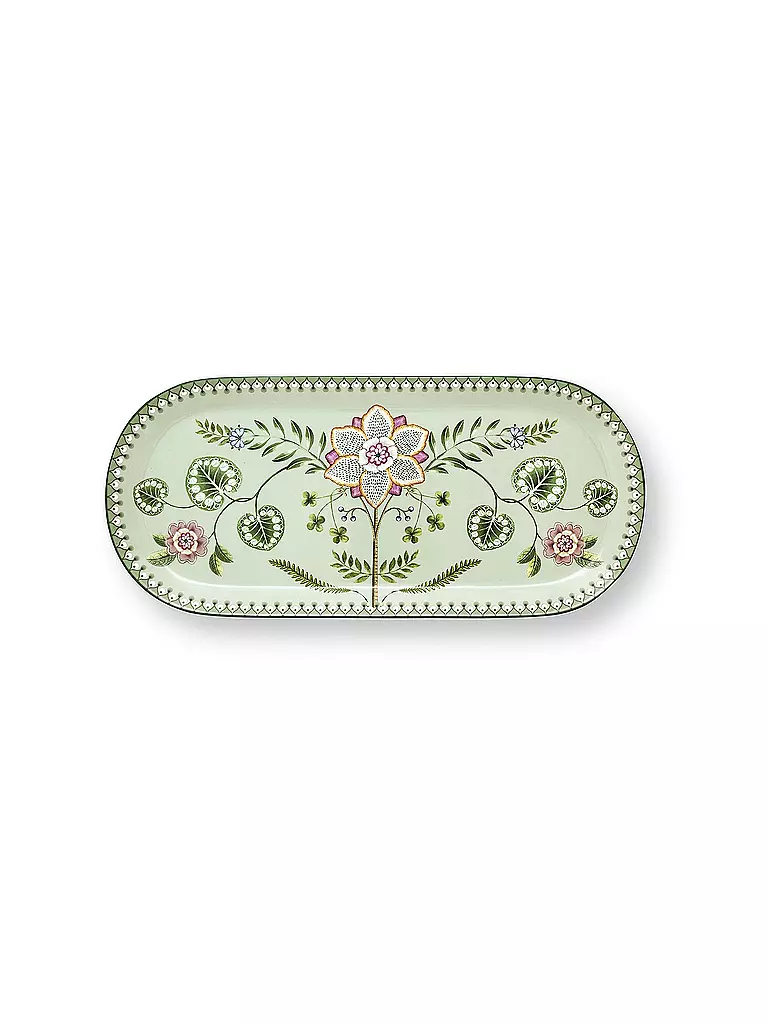 PIP STUDIO | Tortenplatte LILY & LOTUS 33x15,5cm Light Green | hellgrün