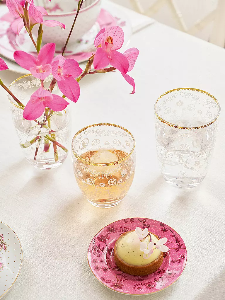 PIP STUDIO | Verre à eau 280ml Floral | transparent