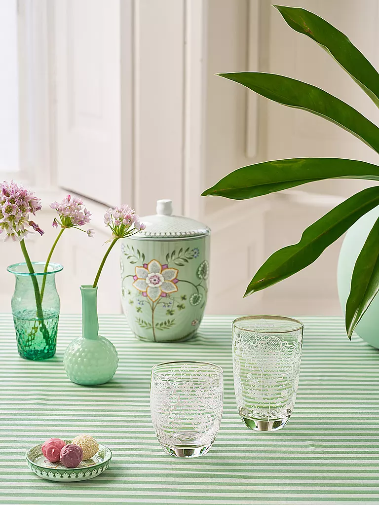 PIP STUDIO | Verre à eau lot de 2 280ml Flower White | transparent