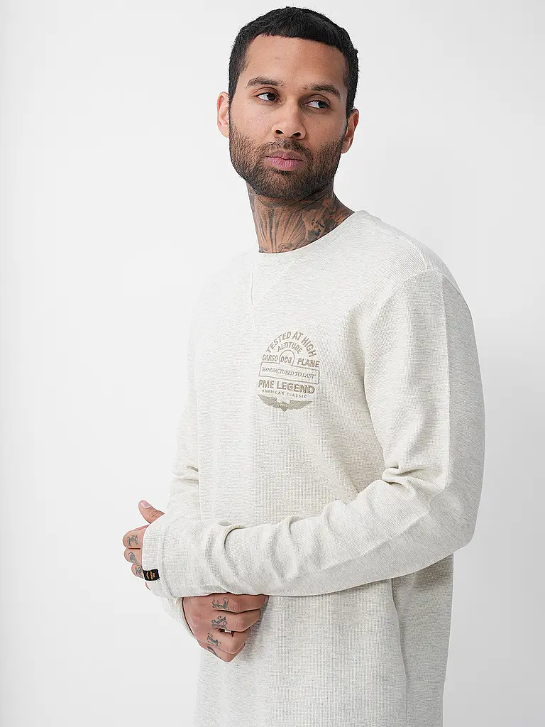 PME LEGEND | Langarmshirt  | weiss