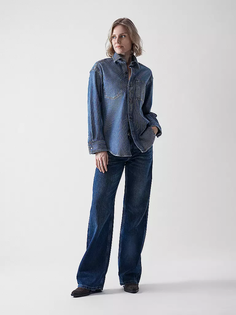 PNTS | Jeansbluse 27_THE SUIT UP | dunkelblau