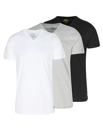 POLO RALPH LAUREN | T-shirt lot de 3 blanc gris noir