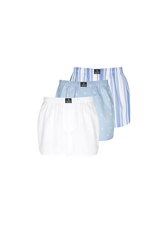 POLO RALPH LAUREN | Boxershorts lot de 3 rayé / blanc / bleu estival