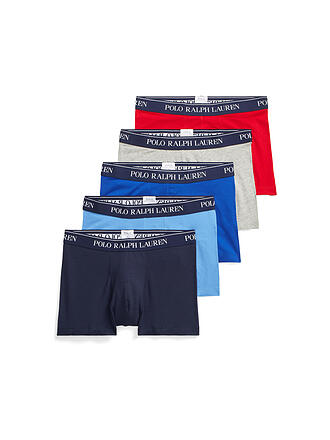 POLO RALPH LAUREN | Lot de 5 boxers rouge/gris/royal/bleu/marine