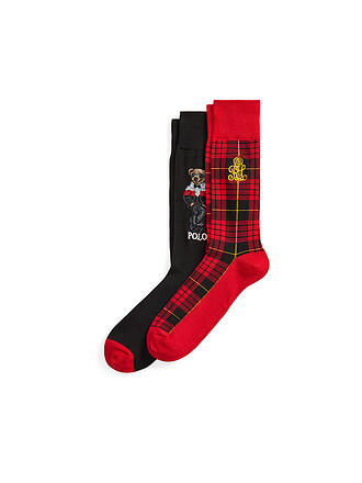 POLO RALPH LAUREN | Chaussettes lot de 2 OURSON 43-46 noir rouge
