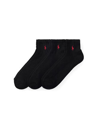 POLO RALPH LAUREN | Lot de 3 paires de chaussettes sneakers noir