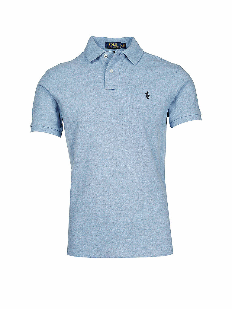 Polo coupe slim personnalisée bleu clair S