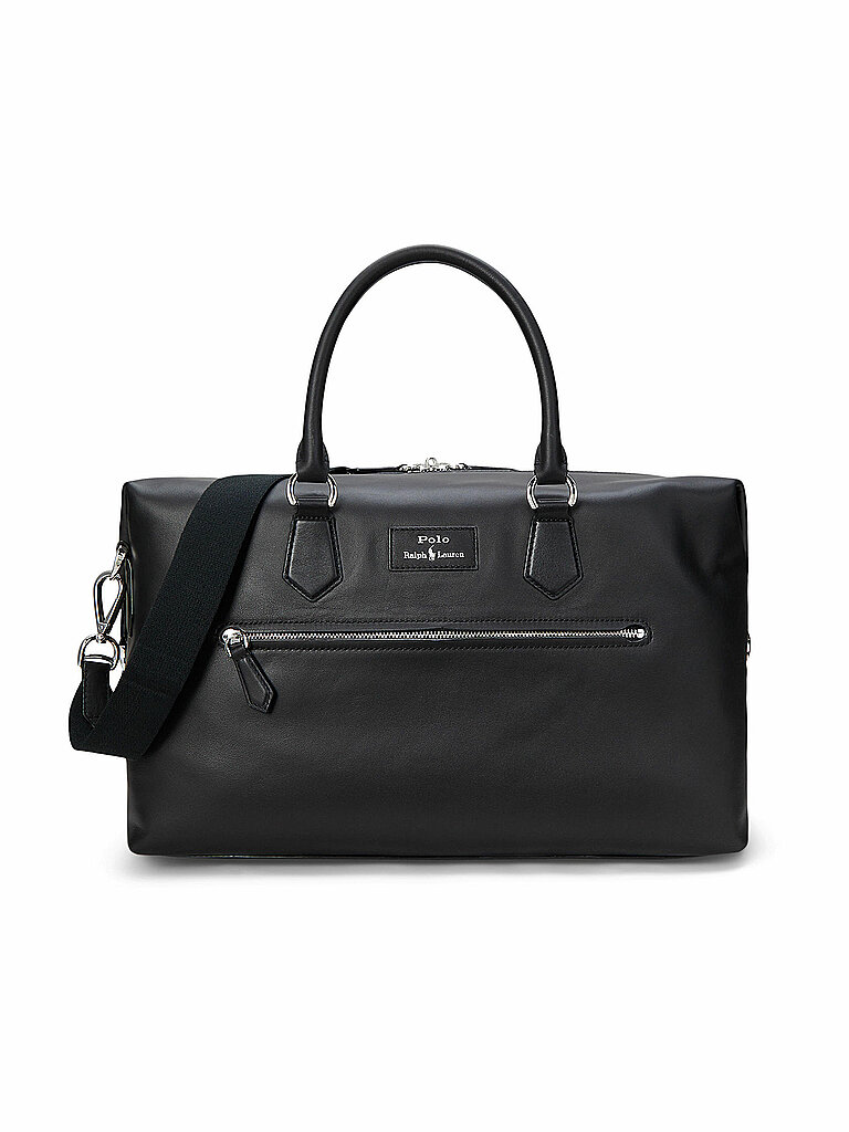 POLO+RALPH+LAUREN+Sac+en+cuir+-+Weekender+noir