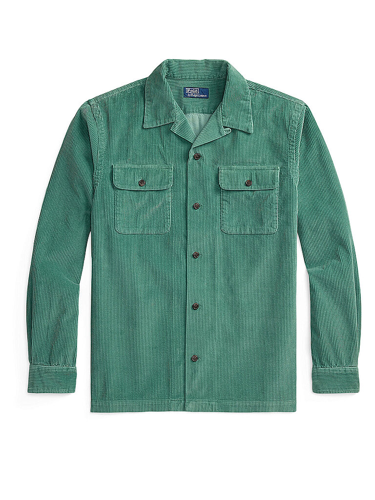 Surchemise en velours côtelé vert XL