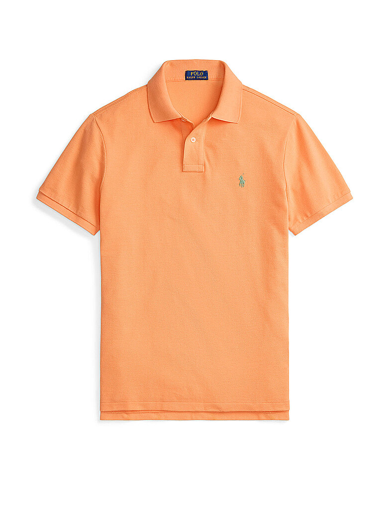 Polo coupe ajustée personnalisée orange S