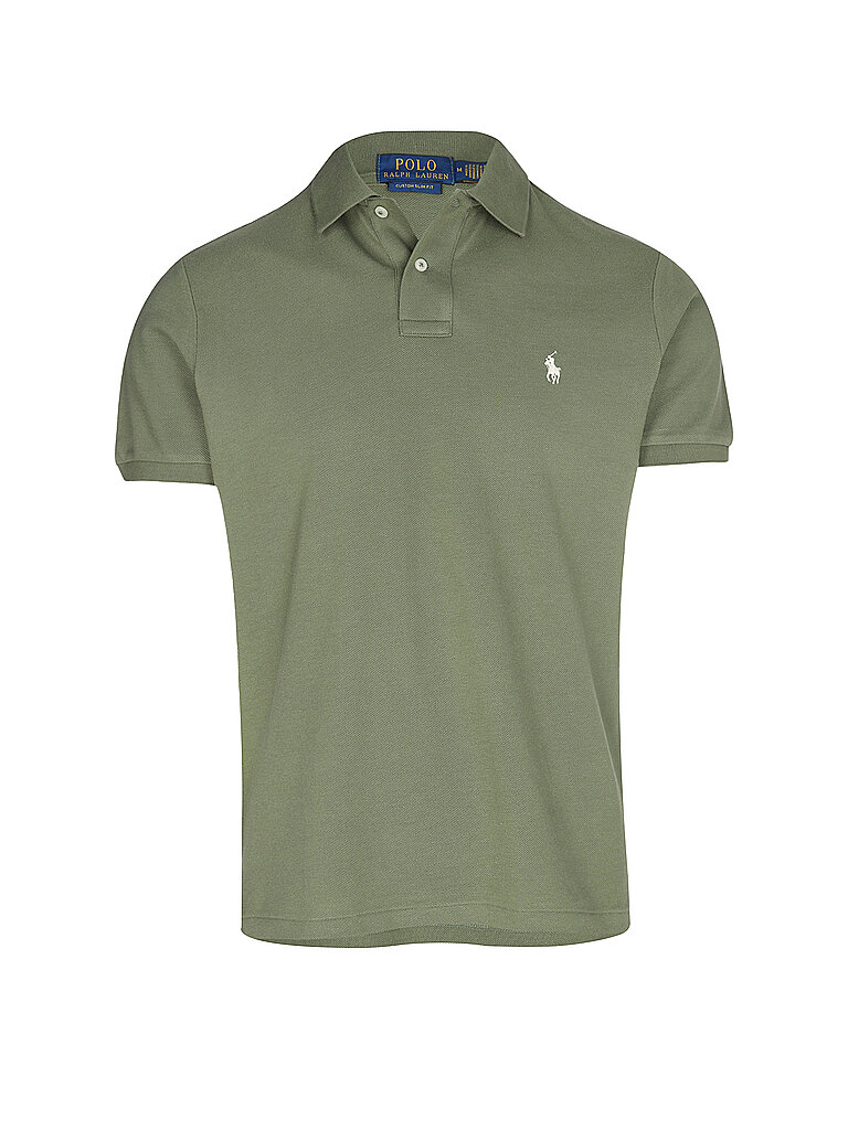 Polo coupe slim personnalisée olive XL