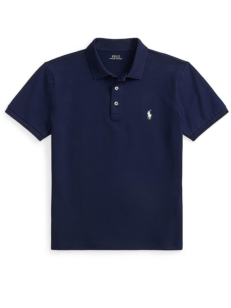 Polo coupe ajustée personnalisée bleu marine M
