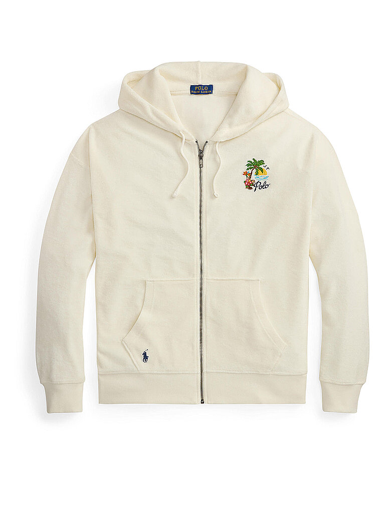 Sweat-shirt zippé crème XL