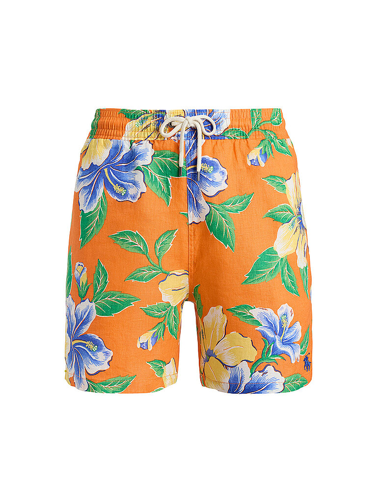Shorts en lin orange XXL