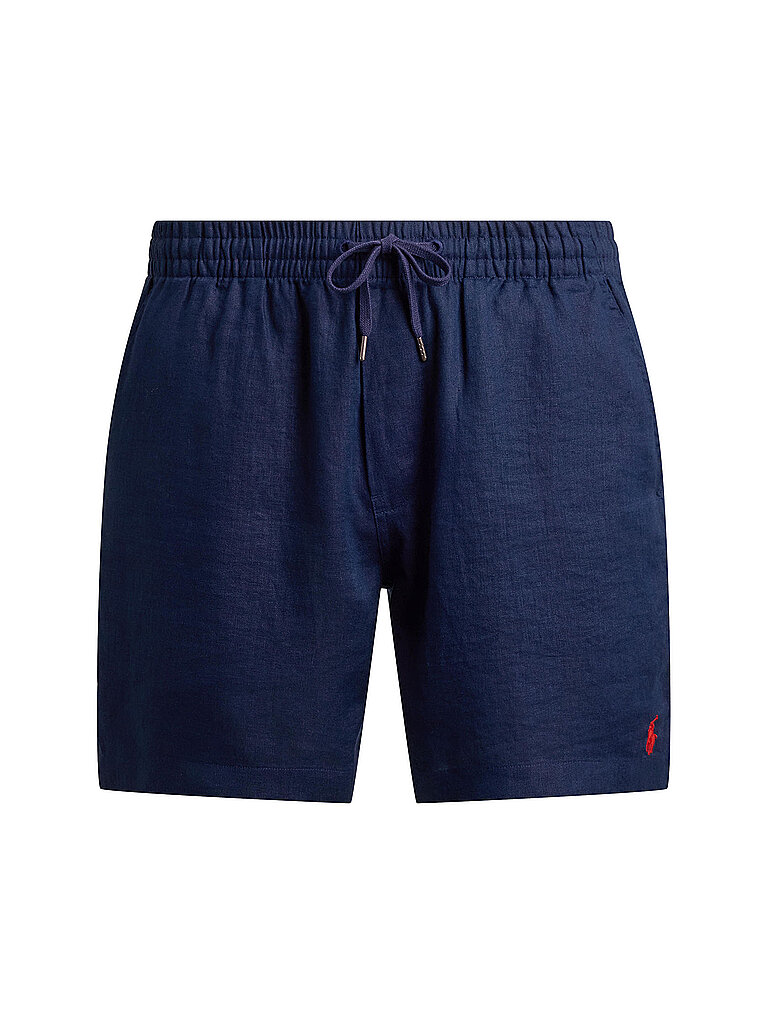 Shorts en lin bleu marine S