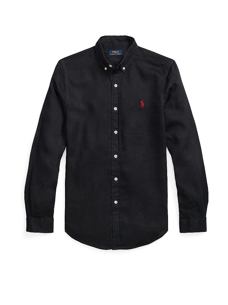 Chemise en lin coupe personnalisée noir XXL
