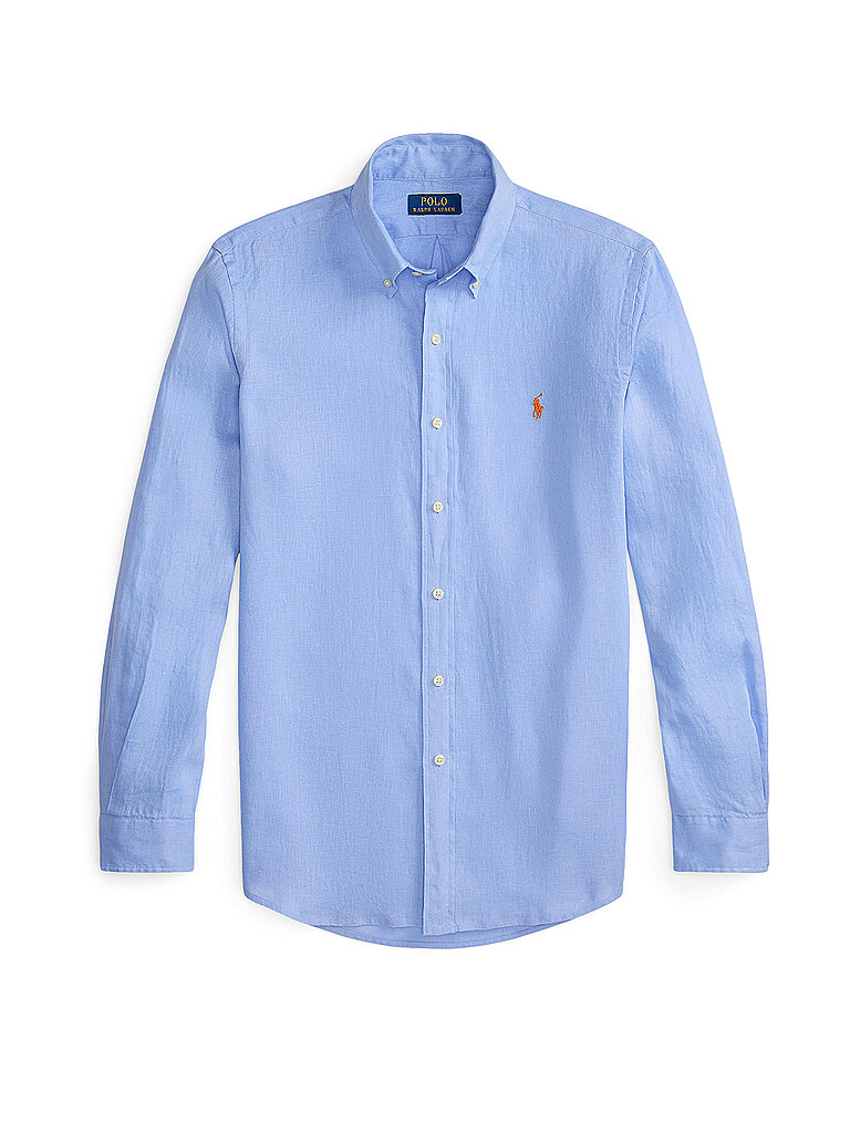 Chemise en lin coupe personnalisée bleu clair S