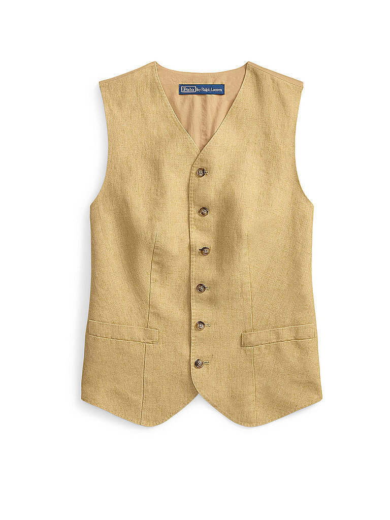 Gilet en lin camel 32