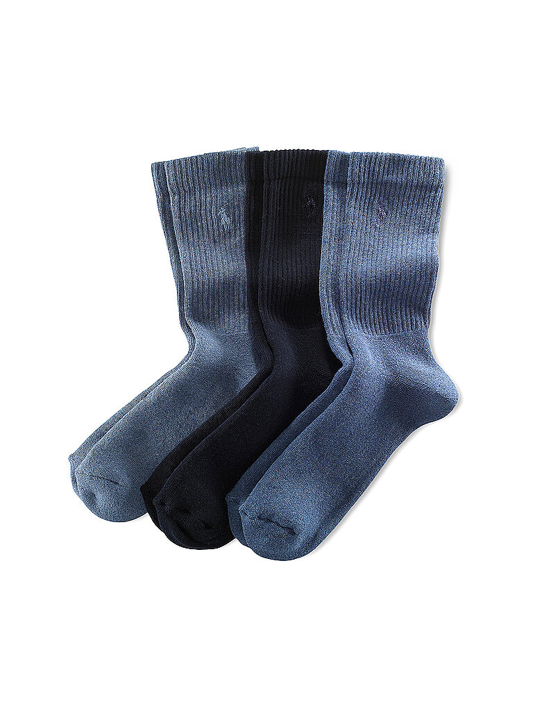 Chaussettes lot de 3 denim assorties bleu marine