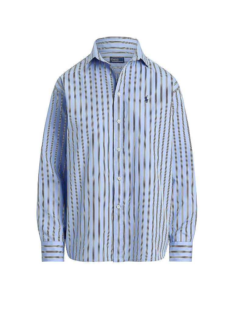 Chemise droite à rayures en coton - vue 6