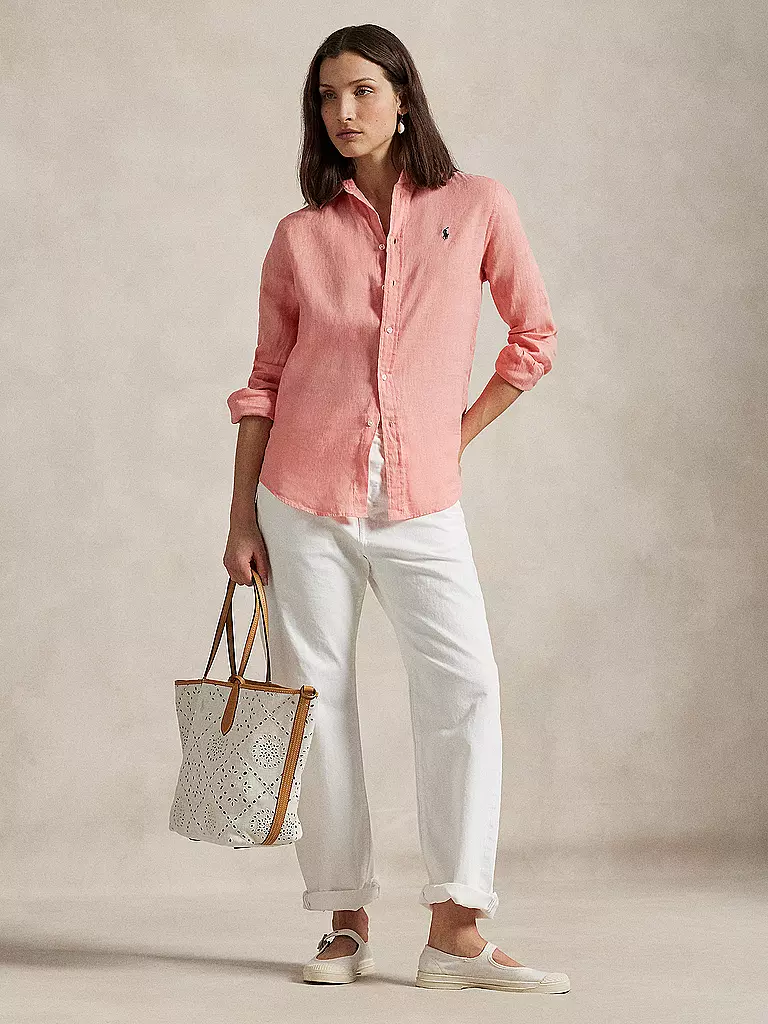 POLO RALPH LAUREN | Blouse en lin | rosa