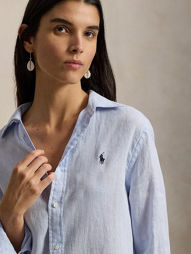 POLO RALPH LAUREN | Blouse en lin | Bleu clair