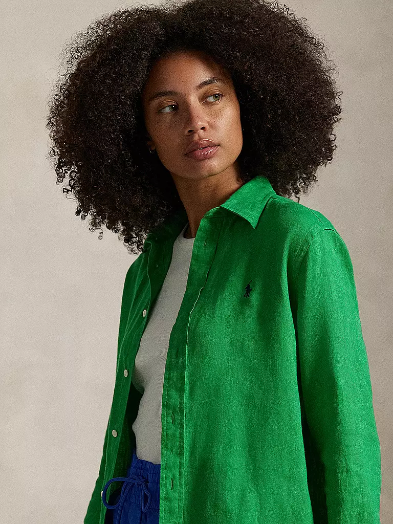 POLO RALPH LAUREN | Blouse en lin | Vert