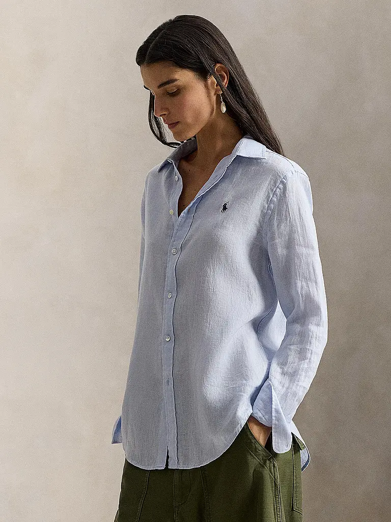 POLO RALPH LAUREN | Blouse en lin | Bleu clair