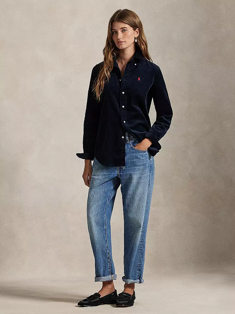 POLO RALPH LAUREN | Blouse en velours côtelé | Bleu foncé