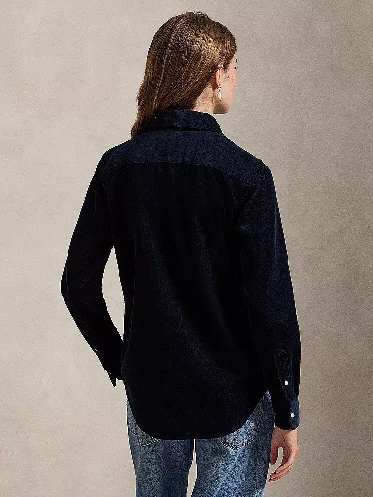 POLO RALPH LAUREN | Blouse en velours côtelé | Bleu foncé
