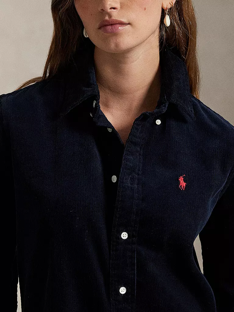 POLO RALPH LAUREN | Blouse en velours côtelé | Bleu foncé