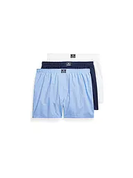 POLO RALPH LAUREN | Boxershorts Lot de 3 blanc bleu clair marine | Bleu clair