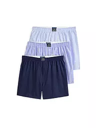 POLO RALPH LAUREN | Boxershorts lot de 3 rayé / blanc / bleu estival | Bleu