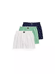 POLO RALPH LAUREN | Boxershorts lot de 3 rayé / blanc / bleu estival | Blanc
