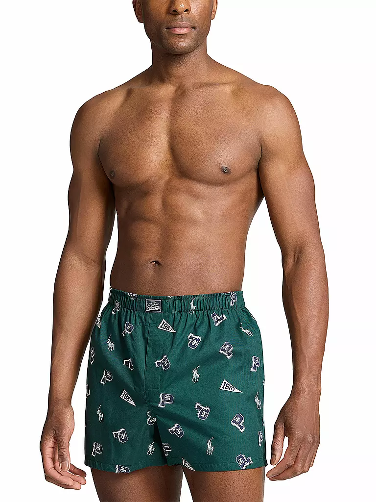 POLO RALPH LAUREN | Boxershorts lot de 3 imprimé navy | Vert foncé