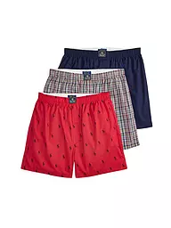 POLO RALPH LAUREN | Boxershorts lot de 3 rayé / blanc / bleu estival | Bleu