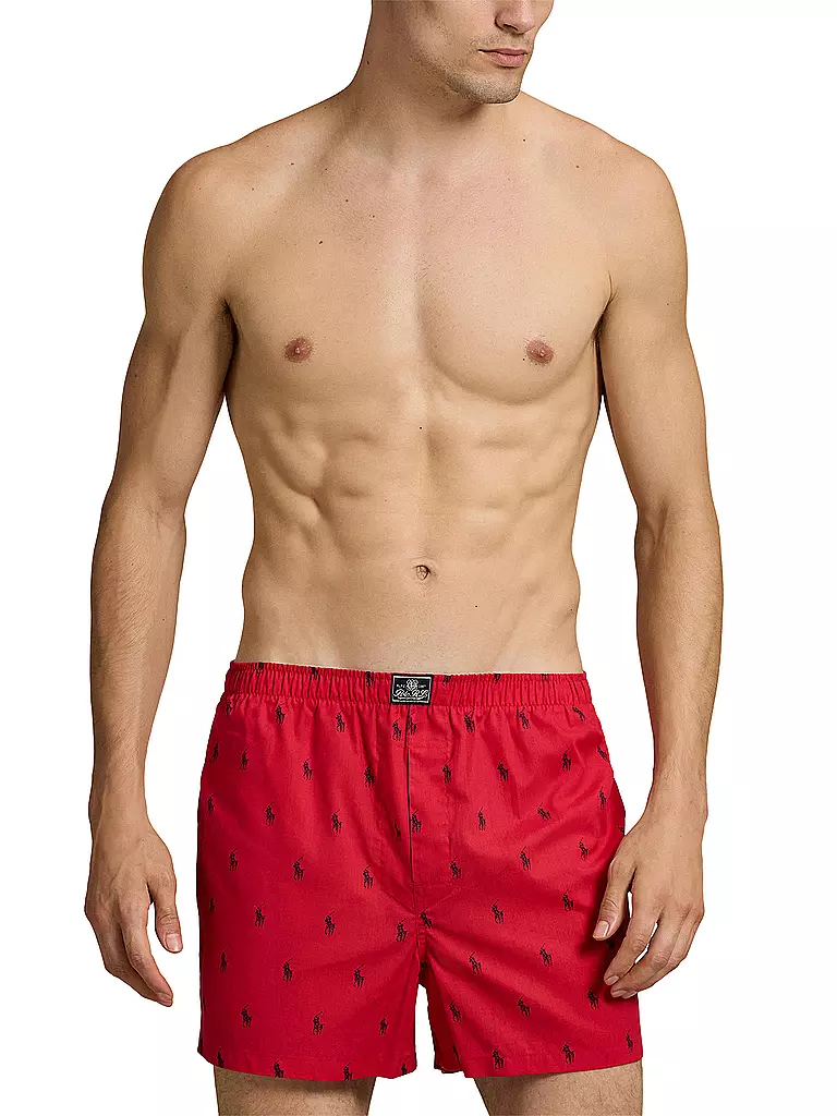 POLO RALPH LAUREN | Boxershorts lot de 3 rouge / écru | Bleu