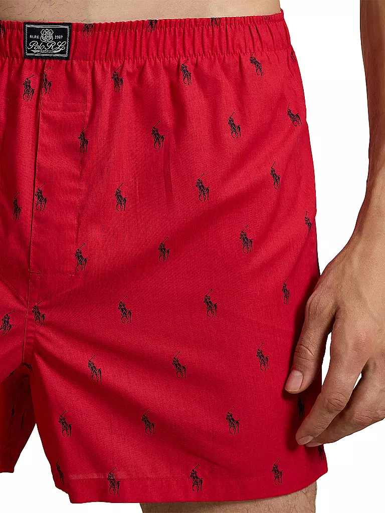 POLO RALPH LAUREN | Boxershorts lot de 3 rouge / écru | Bleu