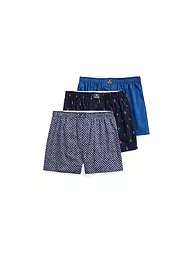 POLO RALPH LAUREN | Boxershorts lot de 3 rayé / blanc / bleu estival | Bleu foncé
