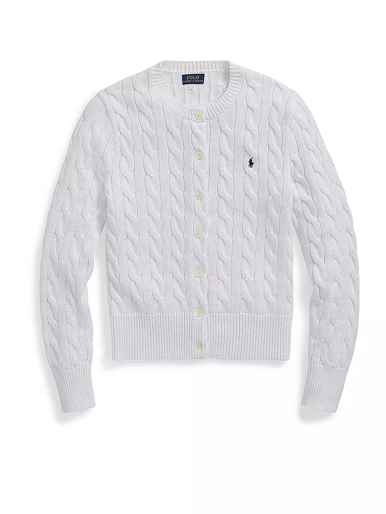 POLO RALPH LAUREN | Cardigan Coupe Slim | weiss