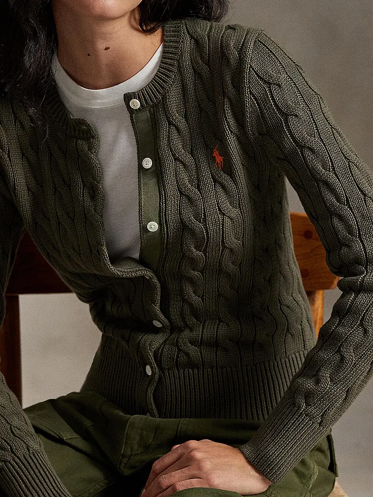 POLO RALPH LAUREN | Cardigan Coupe Slim | Olive