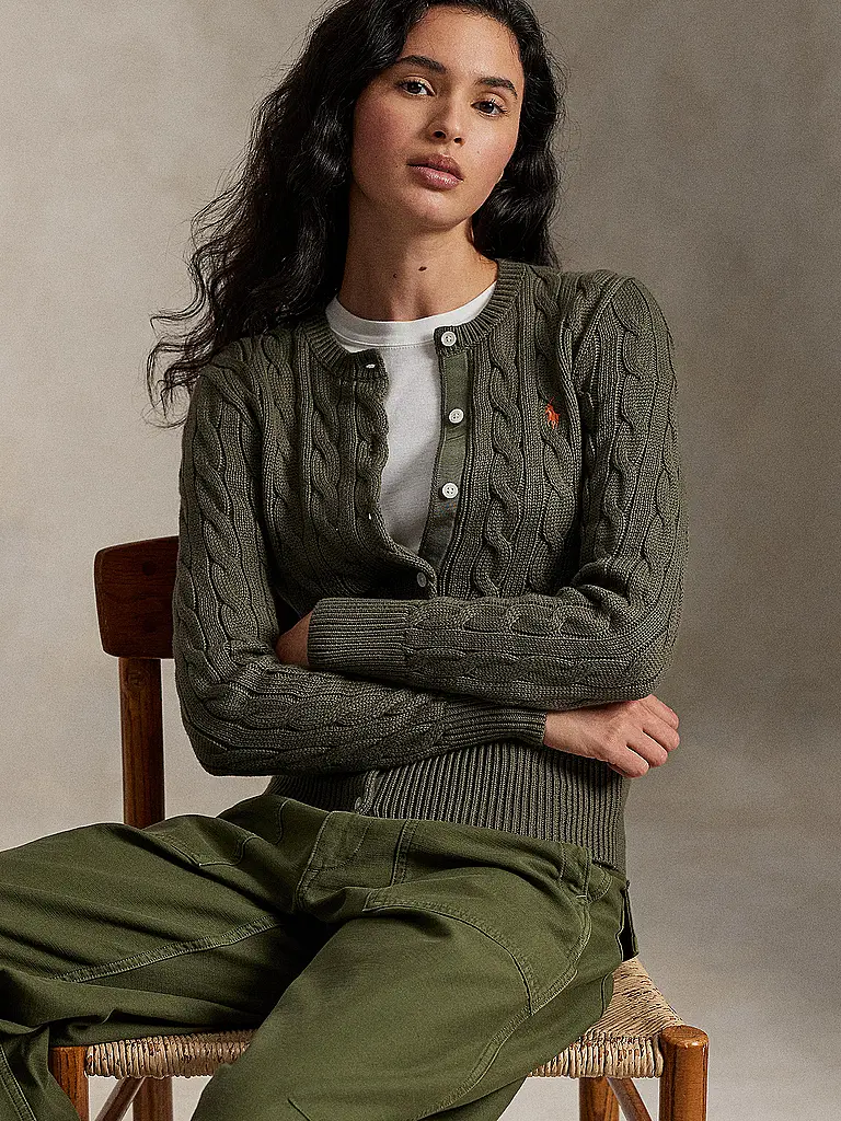 POLO RALPH LAUREN | Cardigan Coupe Slim | Olive