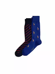 POLO RALPH LAUREN | Chaussettes lot de 2 hunter / wine / navy | Bleu
